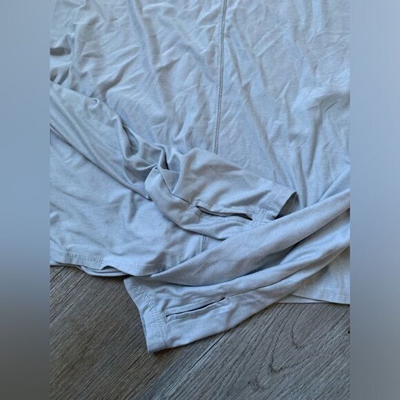 Old Navy Running Workout Athleisure Top Gray Lightweight Cinch Waist Size S Tall - Picture 9 of 9